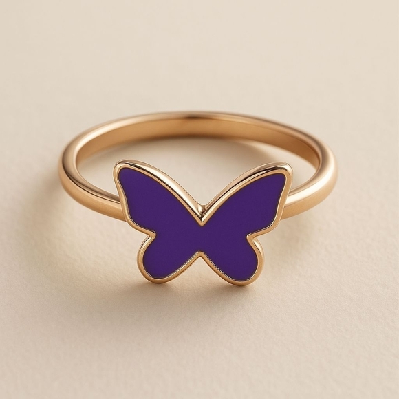 Gold and Multicolor Ring Set - Picture 2 of 5